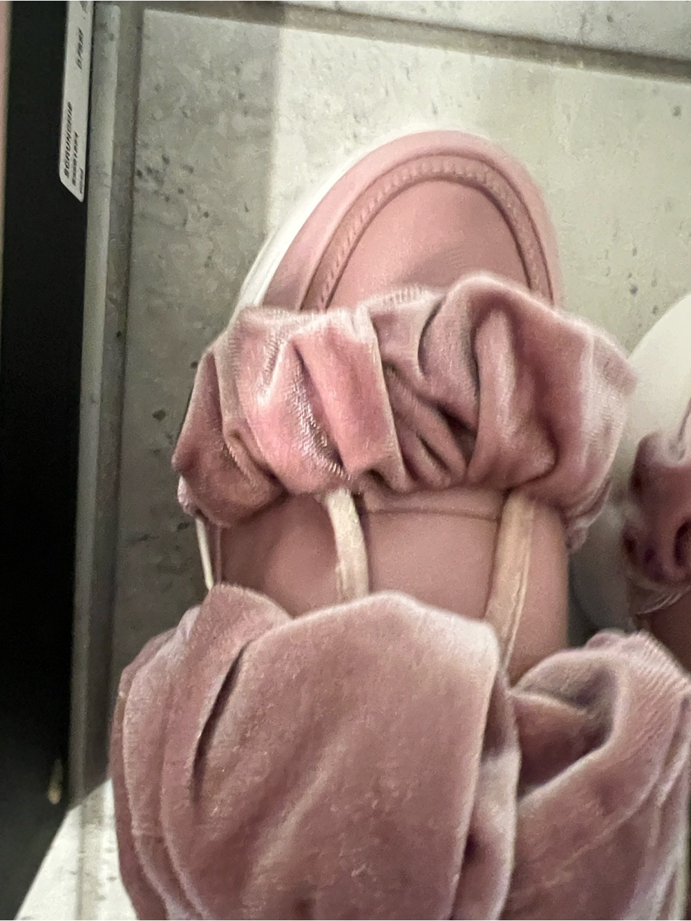 NWT kate spade Cream and Blush Pink scrunchie sneaker in plush and leather - Picture 9 of 12